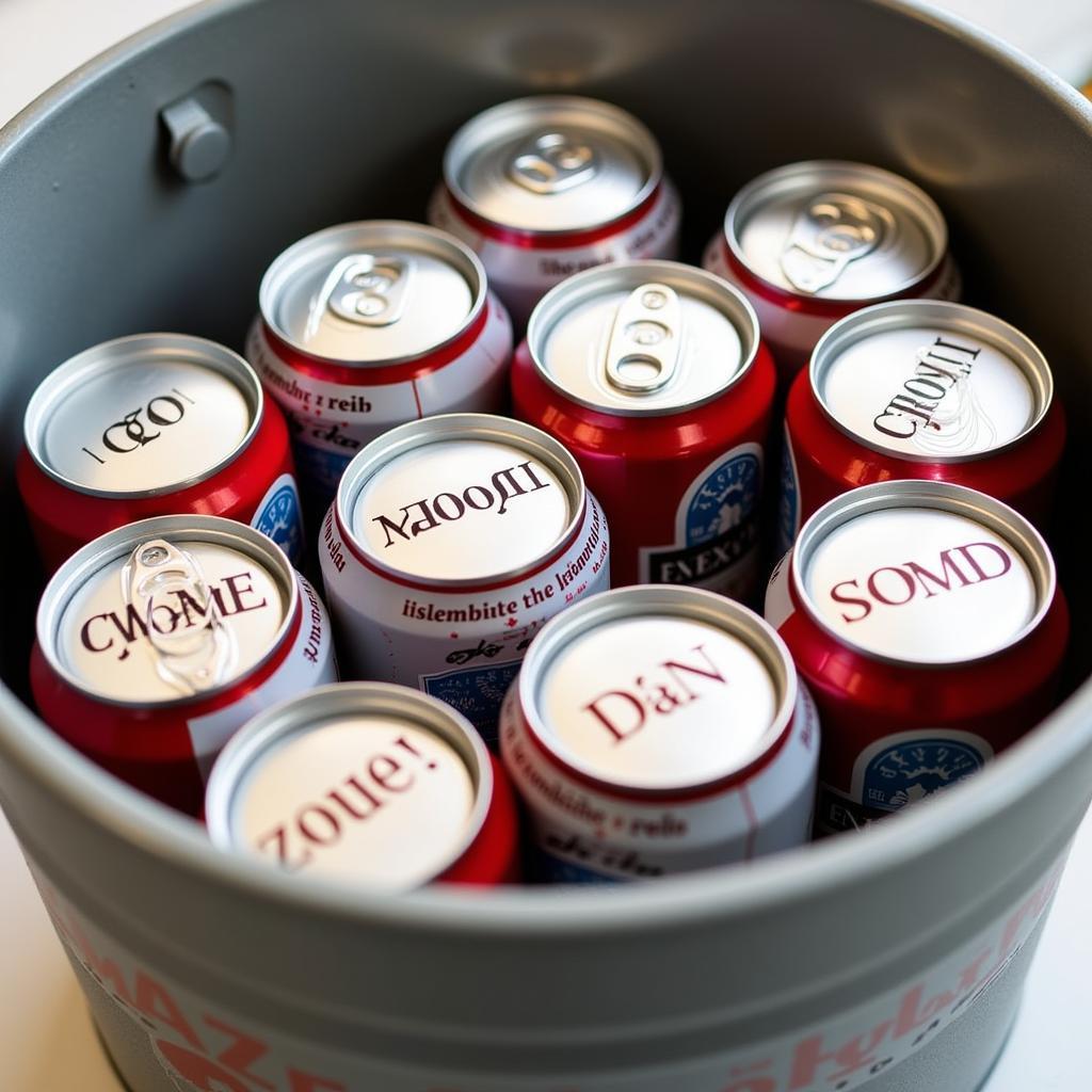 White Claw Bucket with Personalized Labels