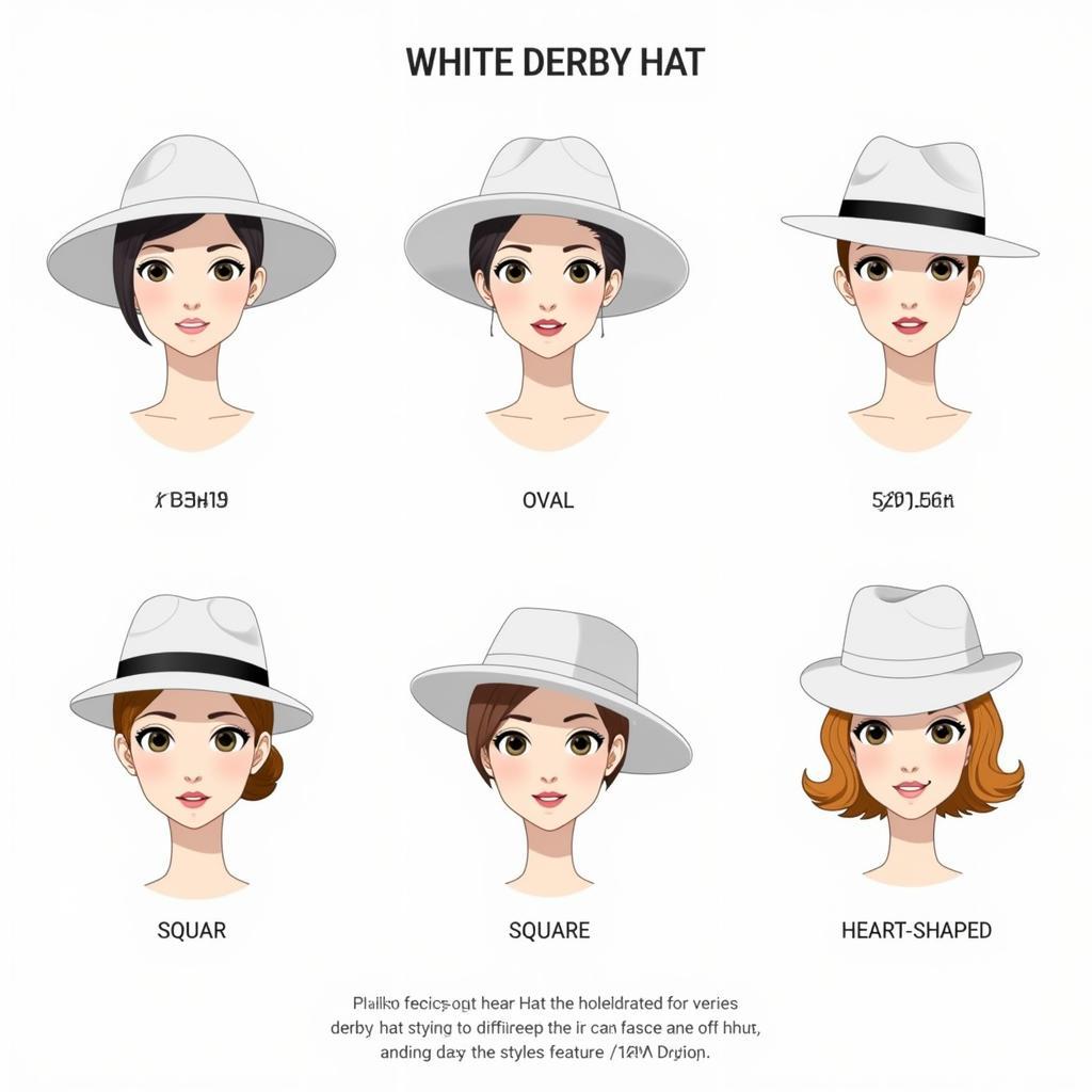 White Derby Hats for Different Face Shapes