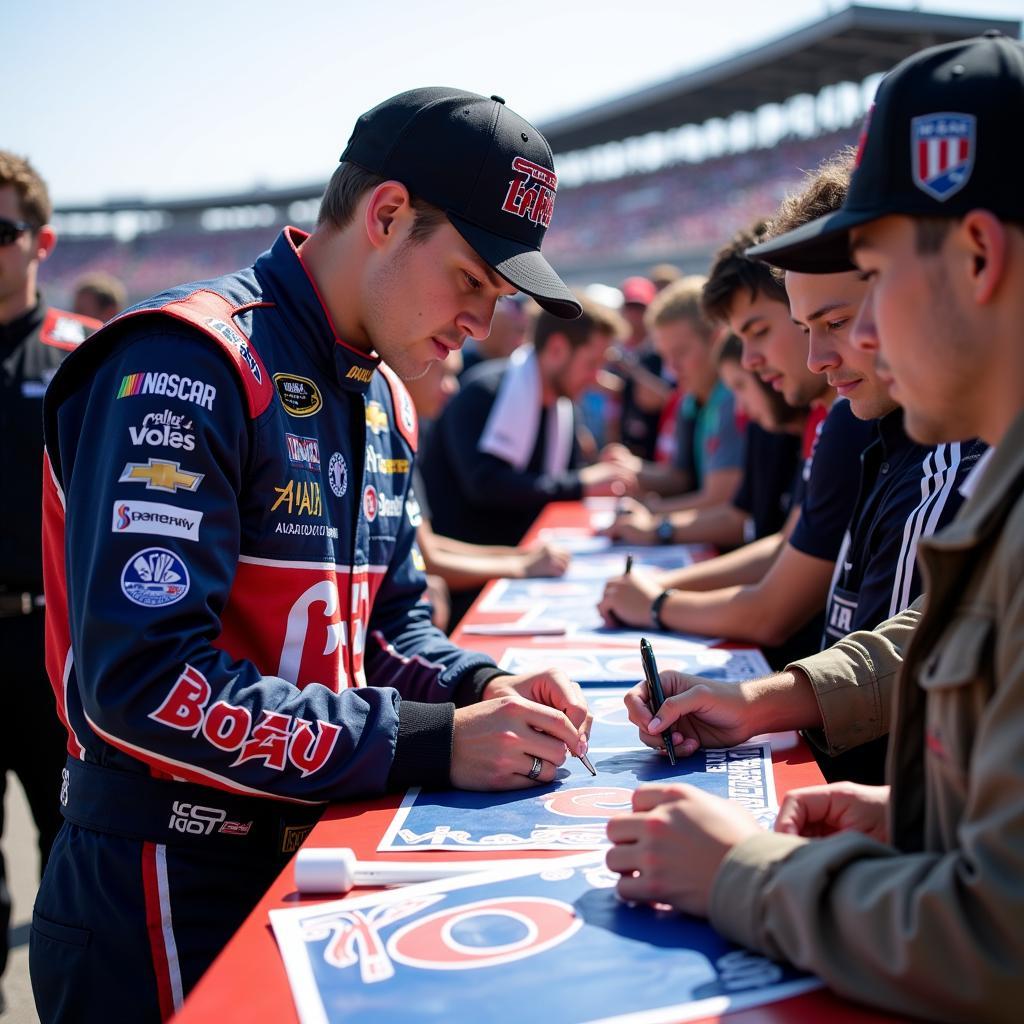 William Byron Signing Autographs at NASCAR Event