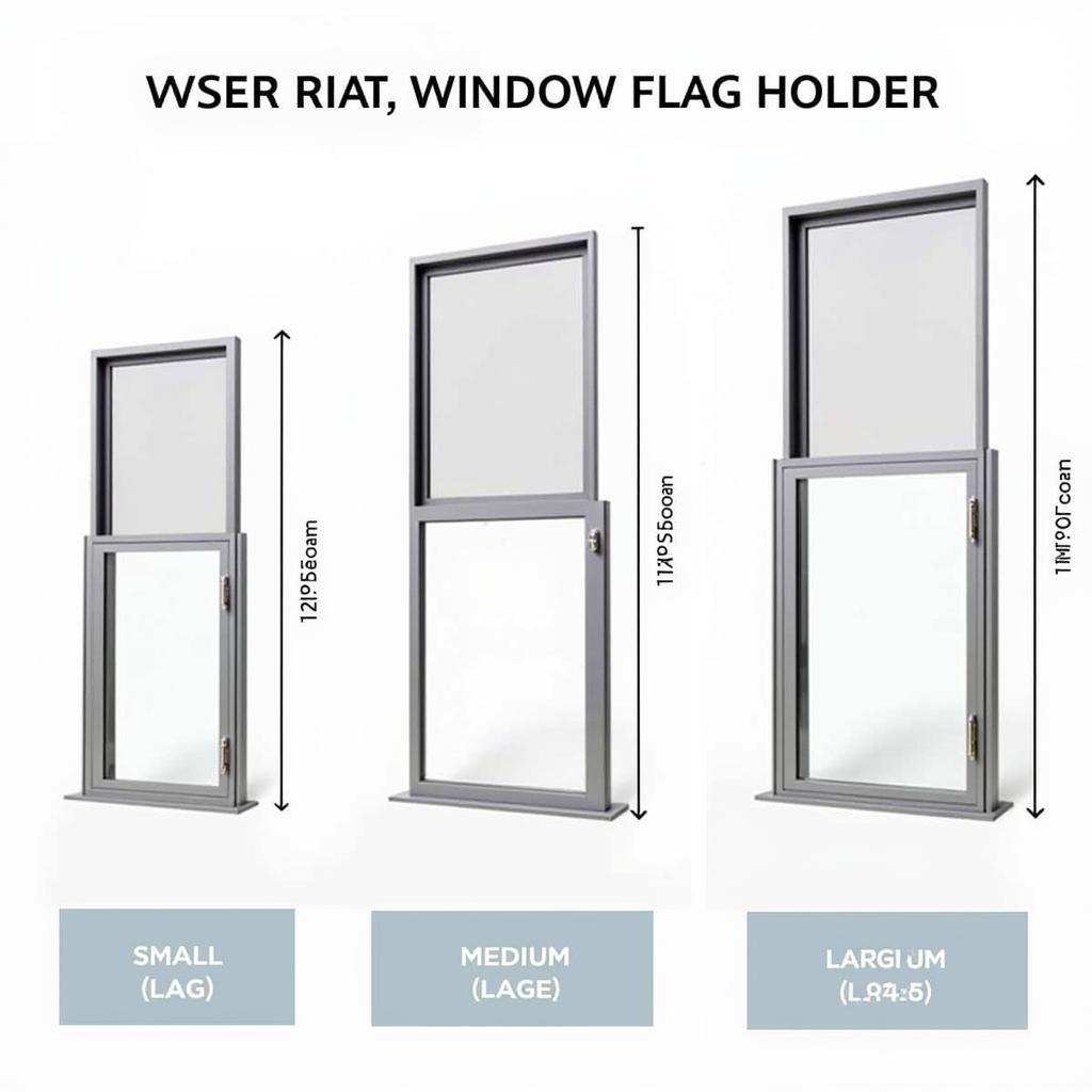 Window flag holders in various sizes