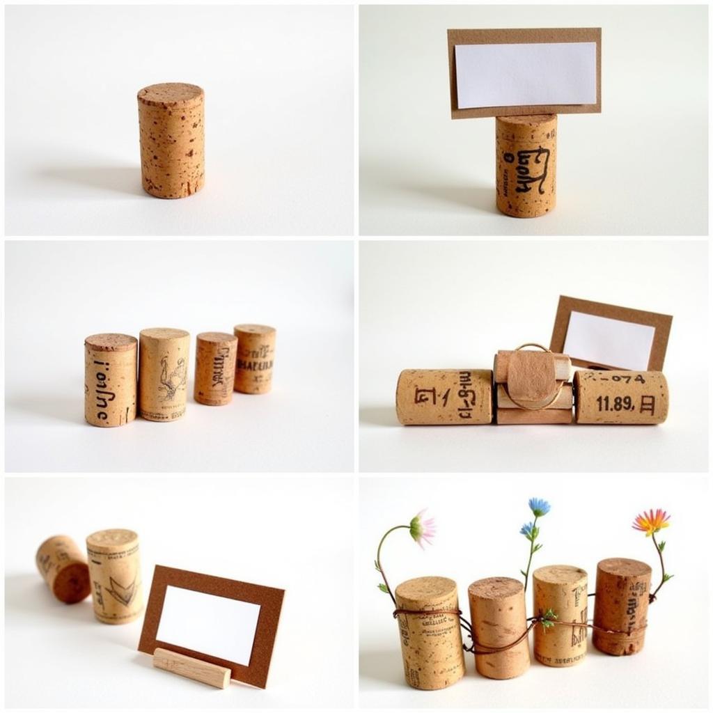 Various Wine Cork Table Card Holders for Different Occasions