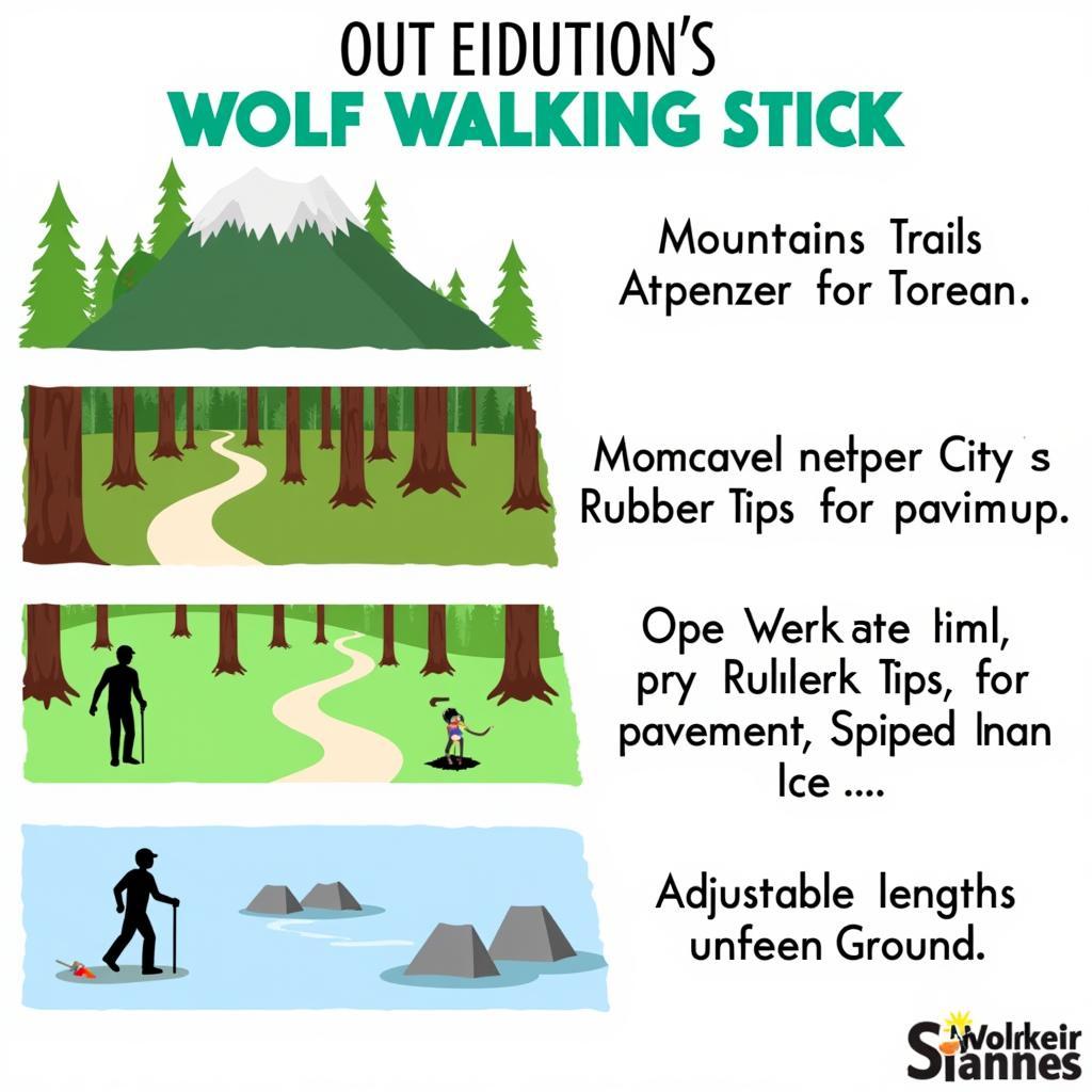 Wolf Walking Sticks for Different Terrains