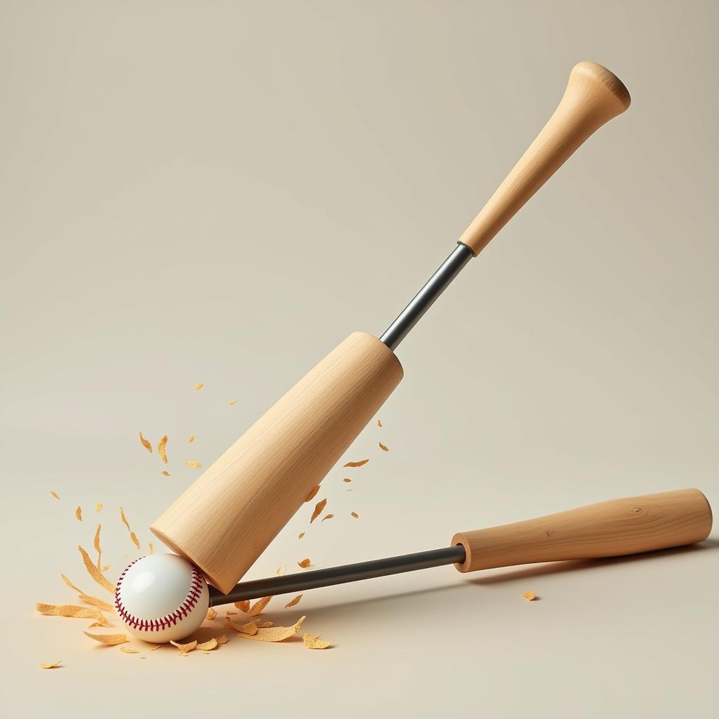 Wood Bat with Metal Rod Impact Simulation