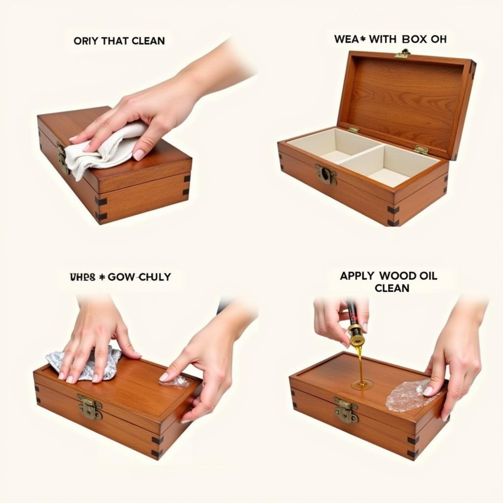 Cleaning and maintaining a wooden box purse