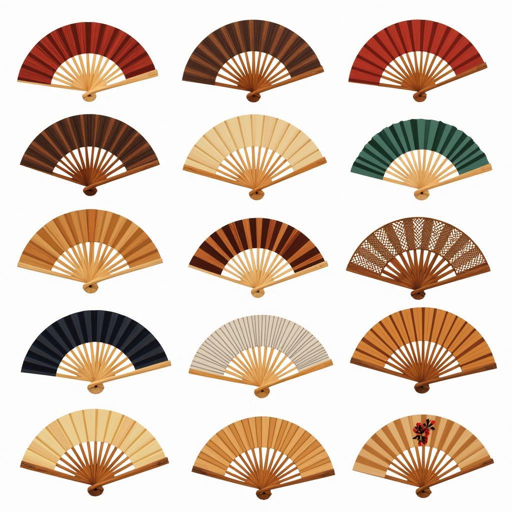 Variety of Wooden Folding Fans