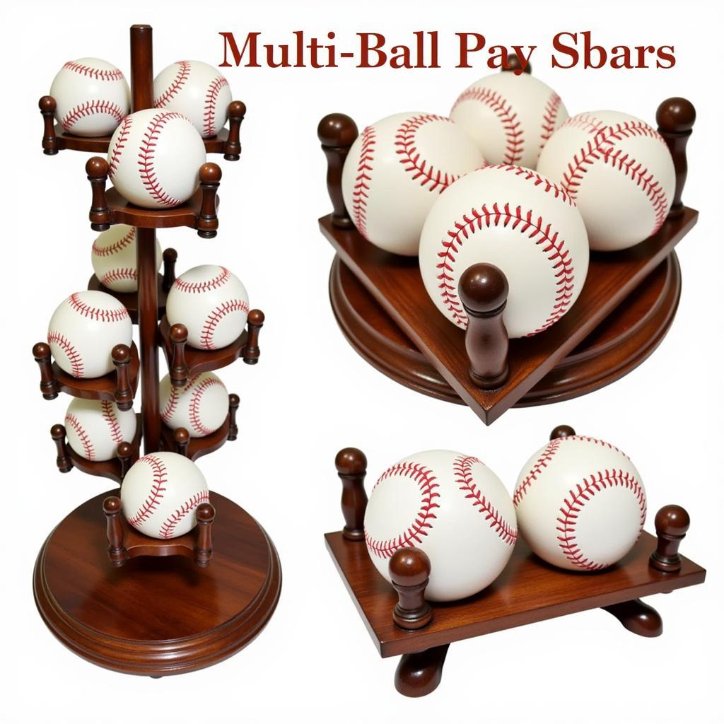 Wooden Multi-Ball Display Stand