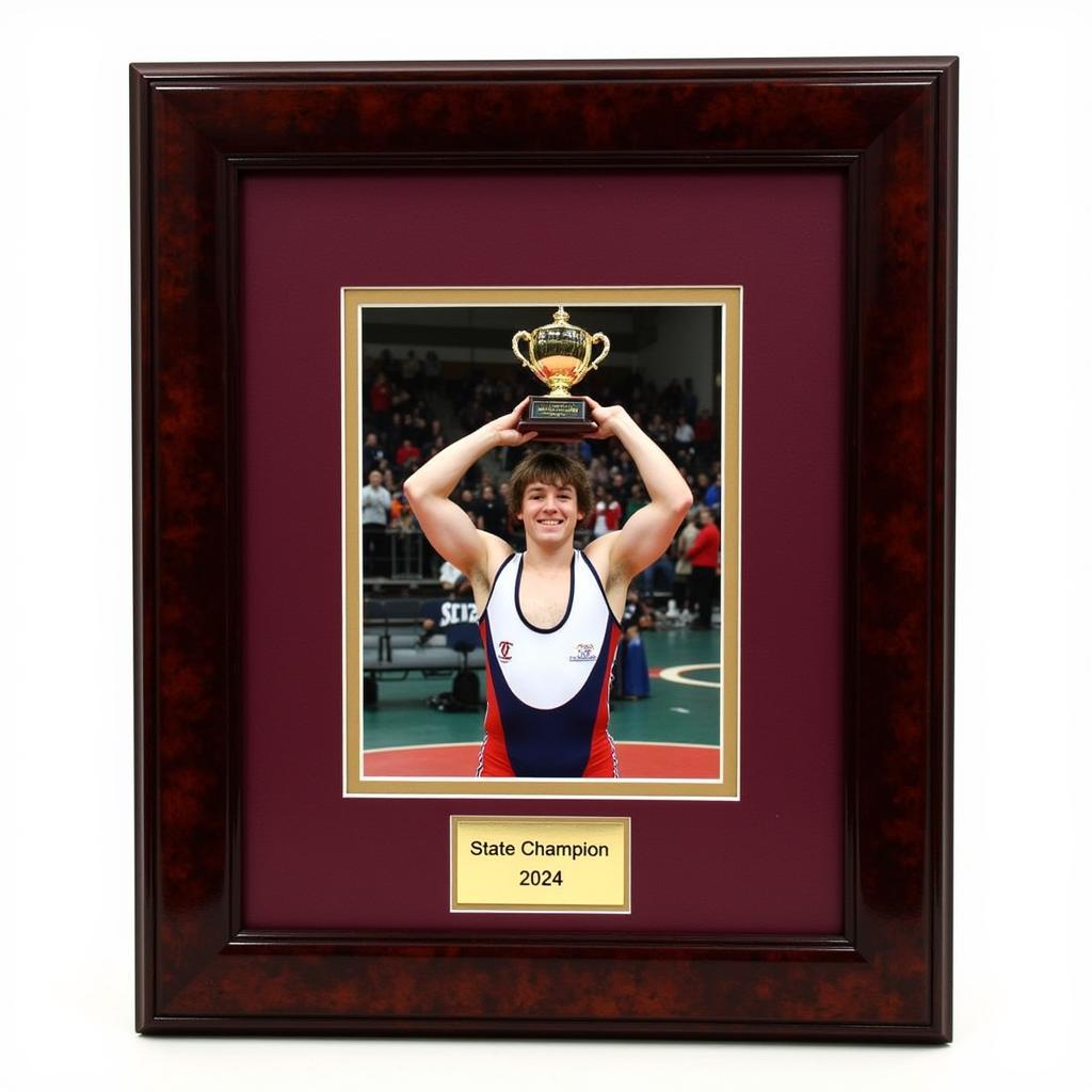 Wrestling Championship Photo in a Customized Frame