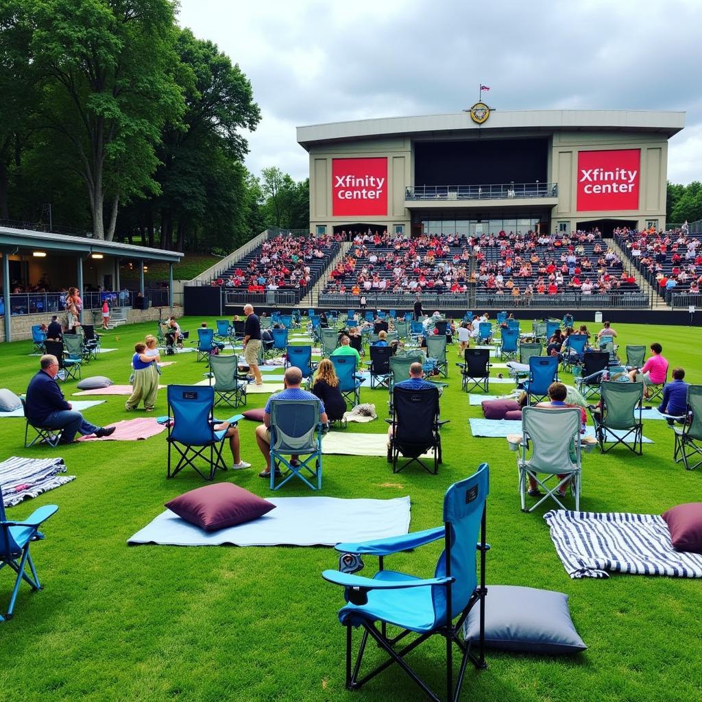 Xfinity Center Lawn Seating Options