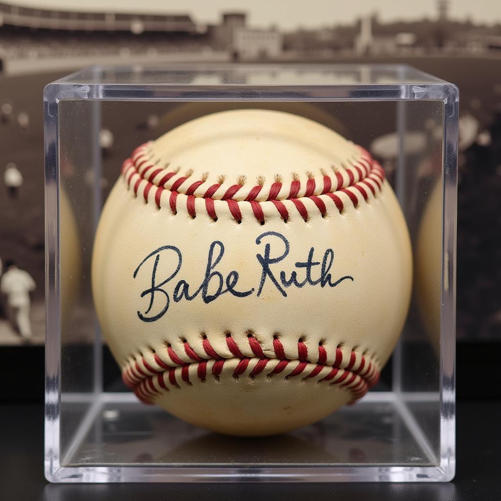 Babe Ruth Signed Baseball from Original Yankee Stadium