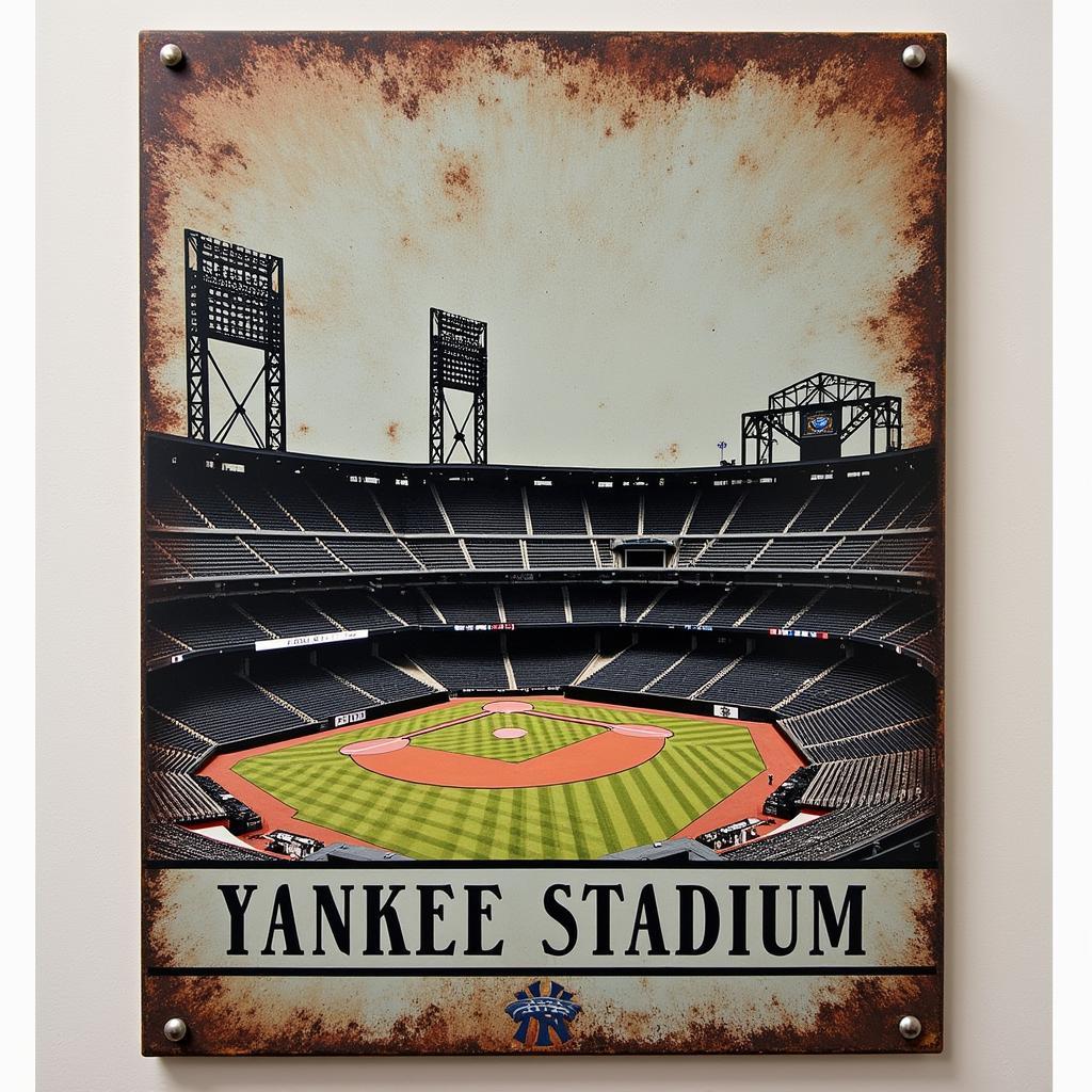 Yankee Stadium Wall Art Metal Sign