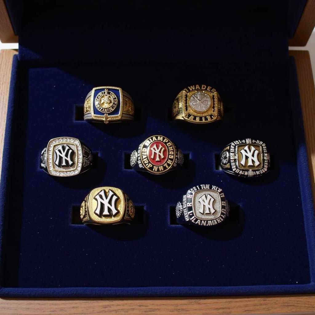 Yankees Replica Rings Display