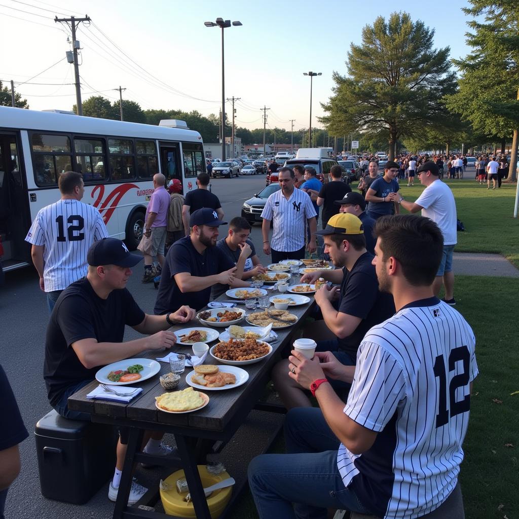 Yankees Tailgate Party Before Bus Trip