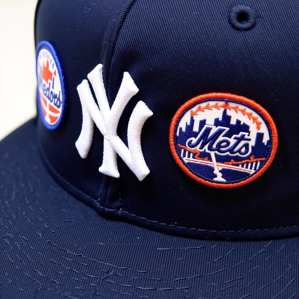 Yankees x Mets Hat Close-Up