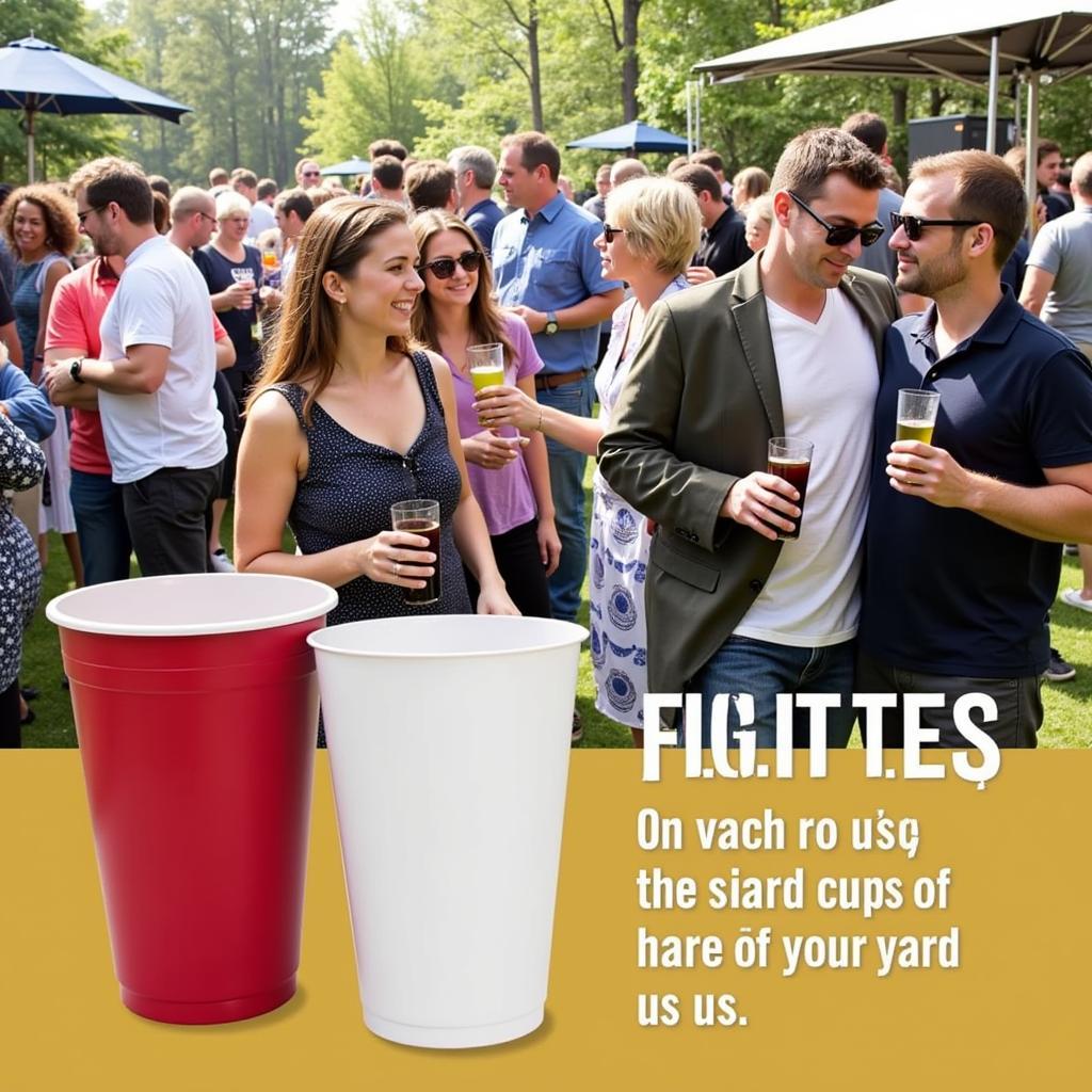 Yard Cups in Use at a Large Event