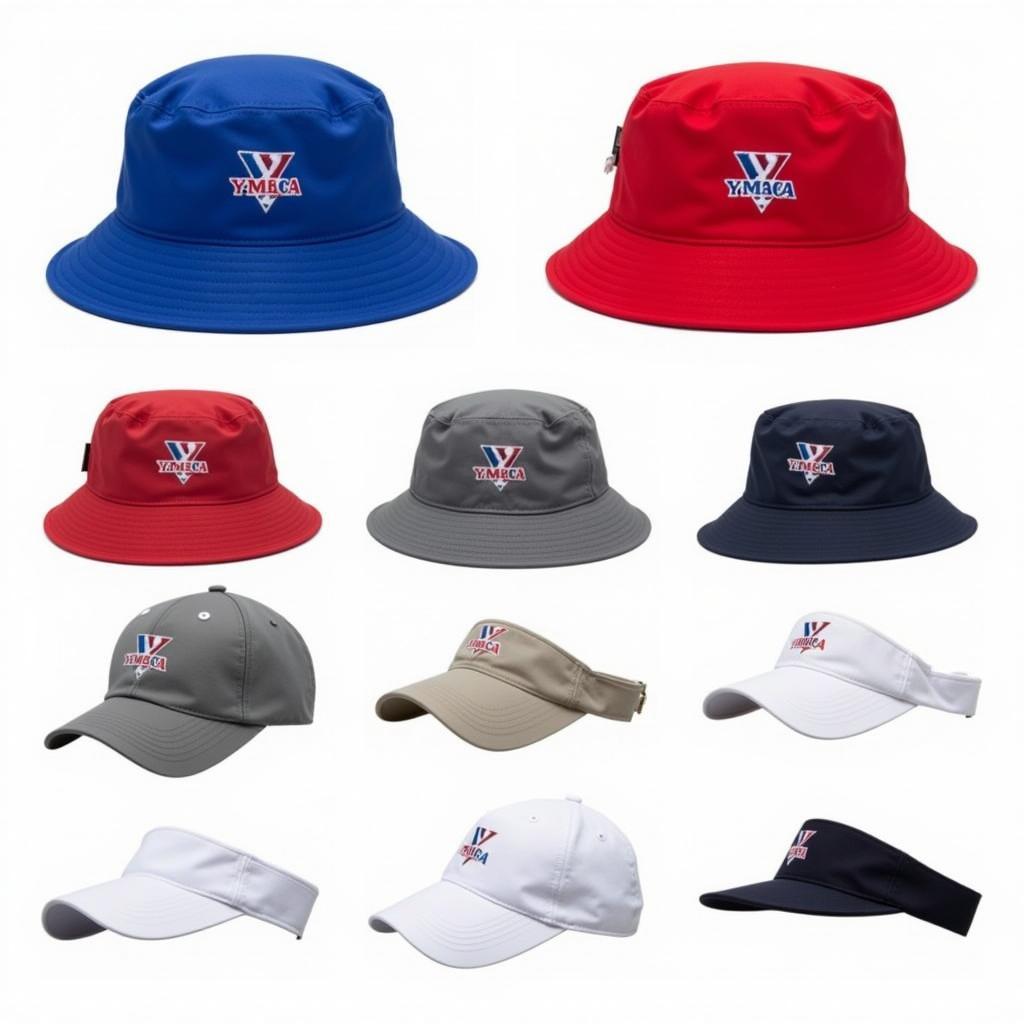 Variety of YMCA Hats - Different Styles and Colors