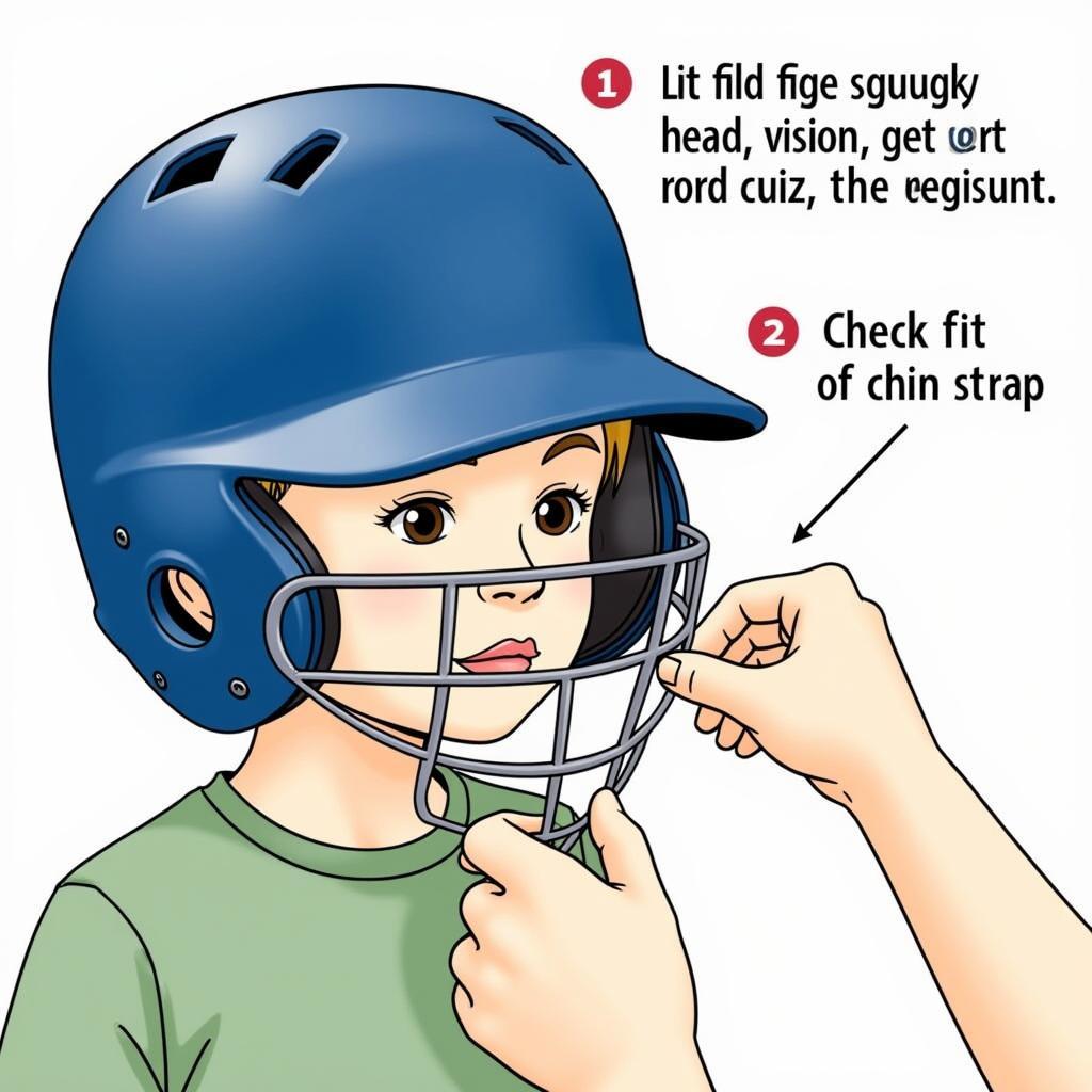 Youth Batting Helmet with Mask Fitting Guide