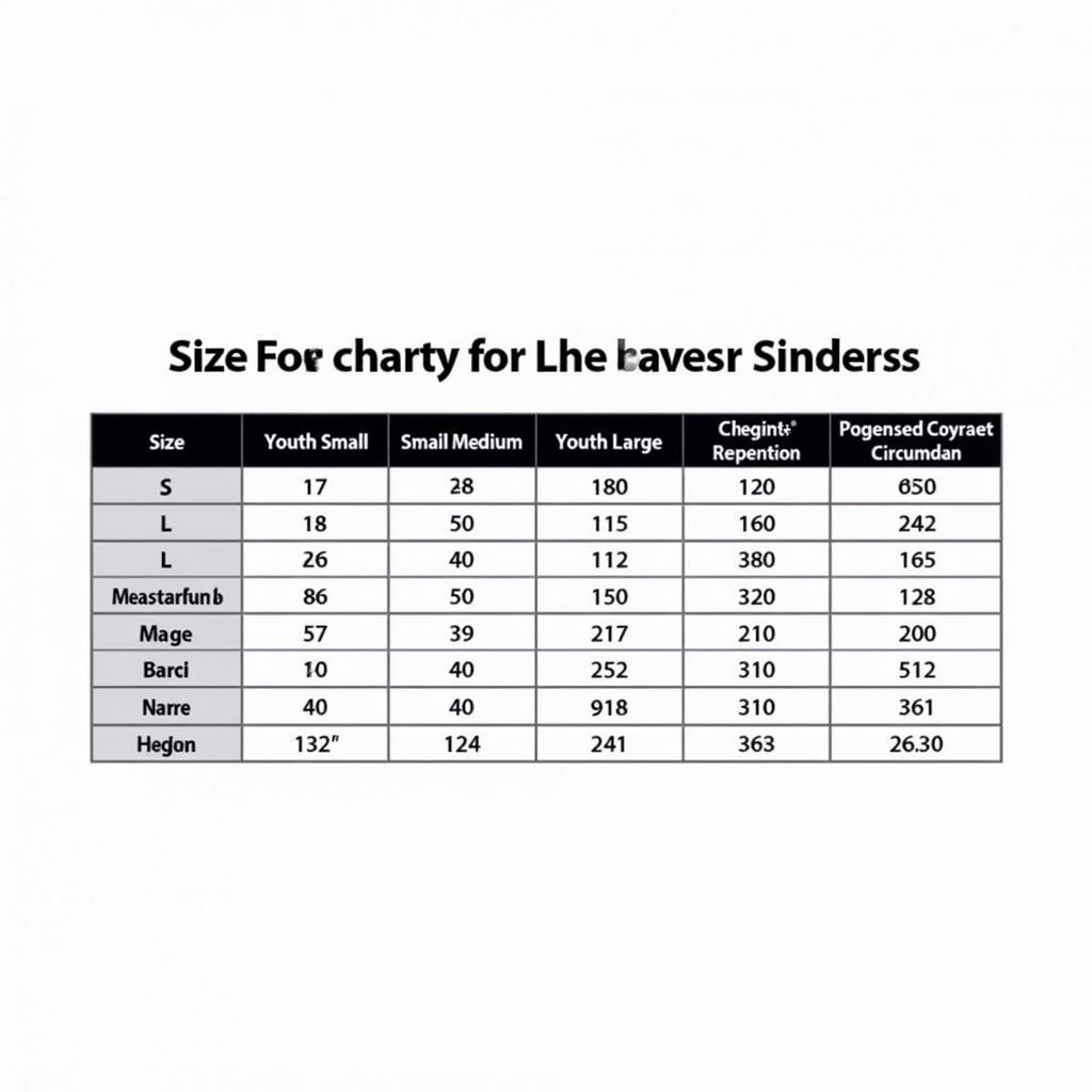 Youth Bowling Jersey Sizing Guide