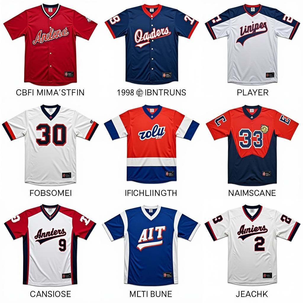 Variations of the 1998 Arizona Diamondbacks Jersey:  A display of authentic, replica, and player-specific variations of the 1998 jersey, highlighting different styles and design elements.