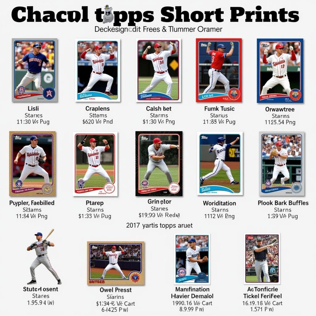 2017 Topps Baseball Cards Short Prints and Variations