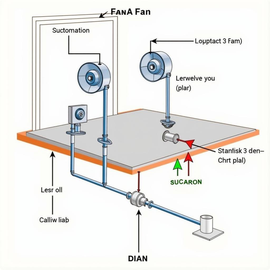 Diagram of a 3-Radon Fan System in Operation