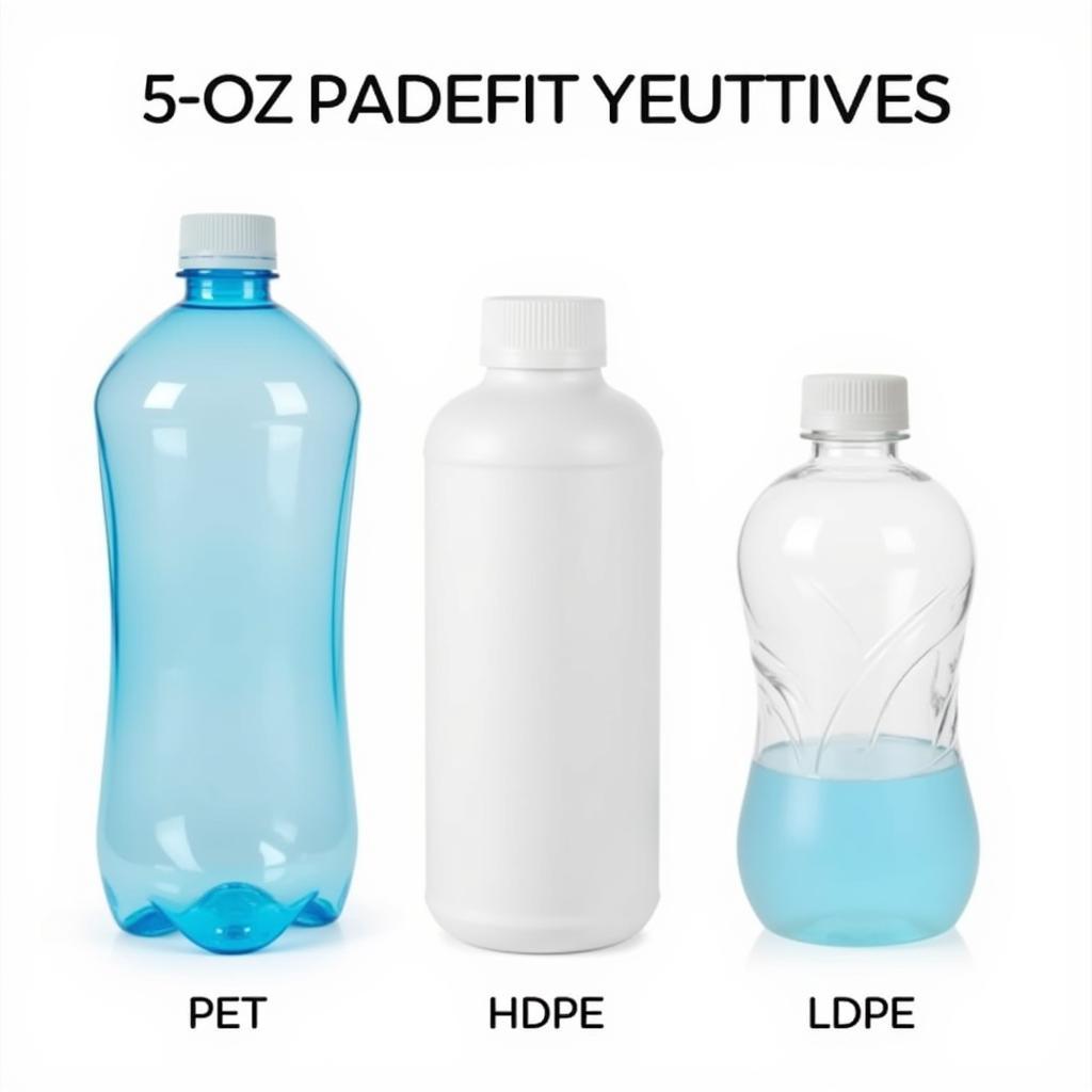 5 oz Plastic Bottles Made of Various Materials