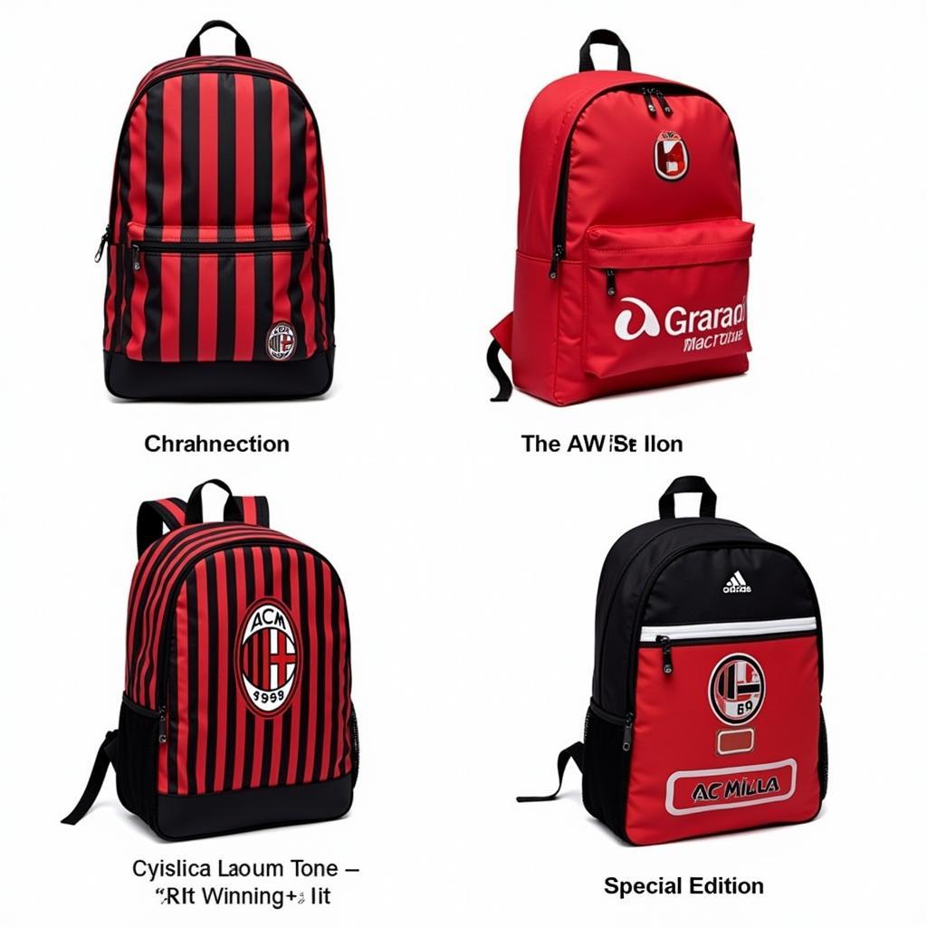 Different Styles of AC Milan Backpacks