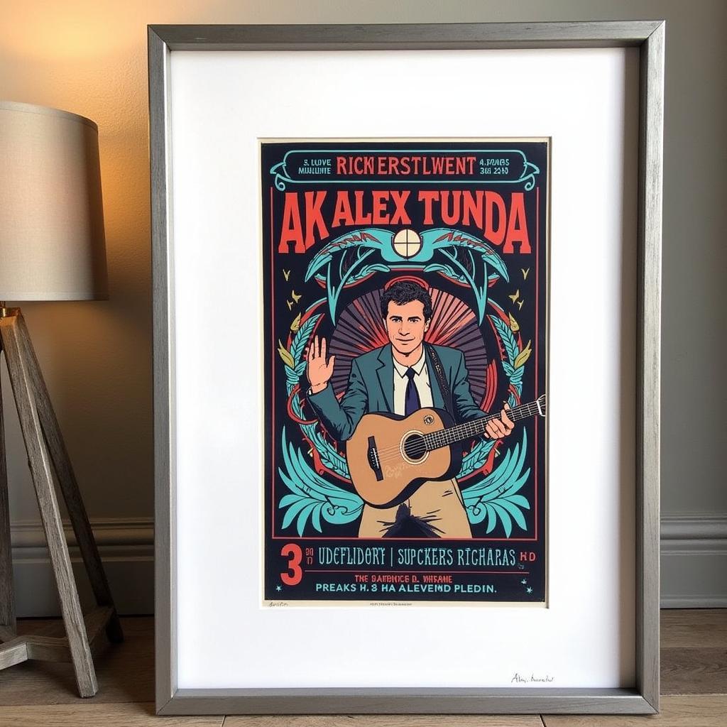 Alex Turner Signed Concert Poster Framed