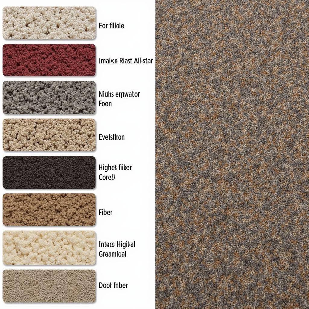 Variety of All Star Carpet Samples