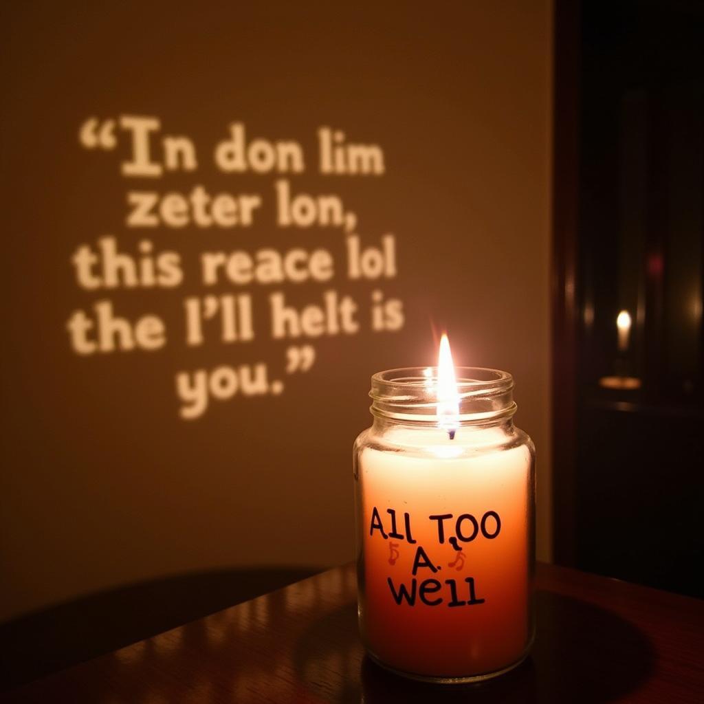 All Too Well Candle Burning with Taylor Swift Lyrics in the Background