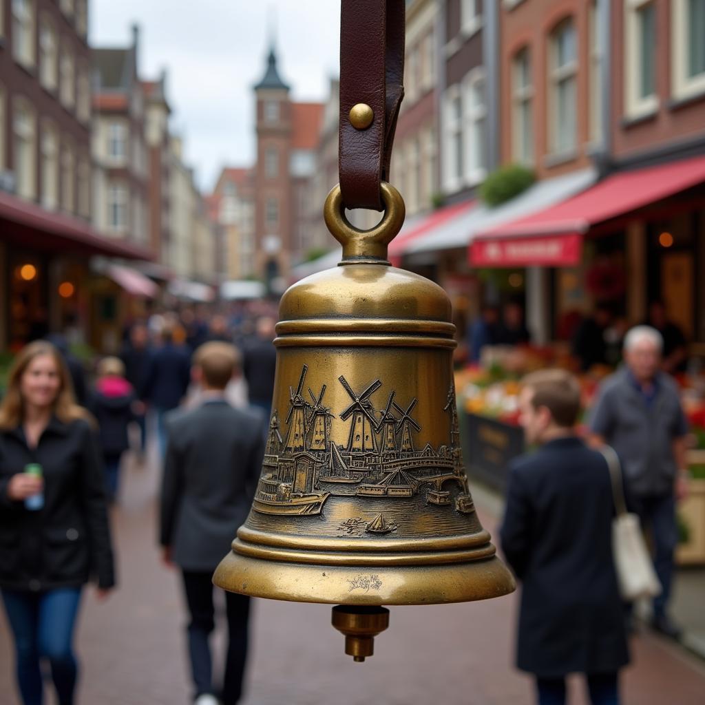 Antique Brass Bell Souvenir from Amsterdam