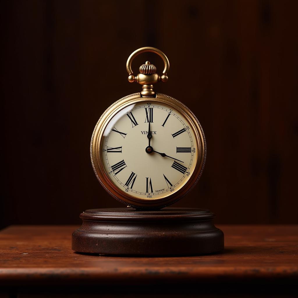 Antique Pocket Watch on Display Stand