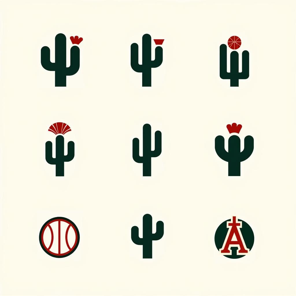 Different Variations of the Arizona Cactus Logo