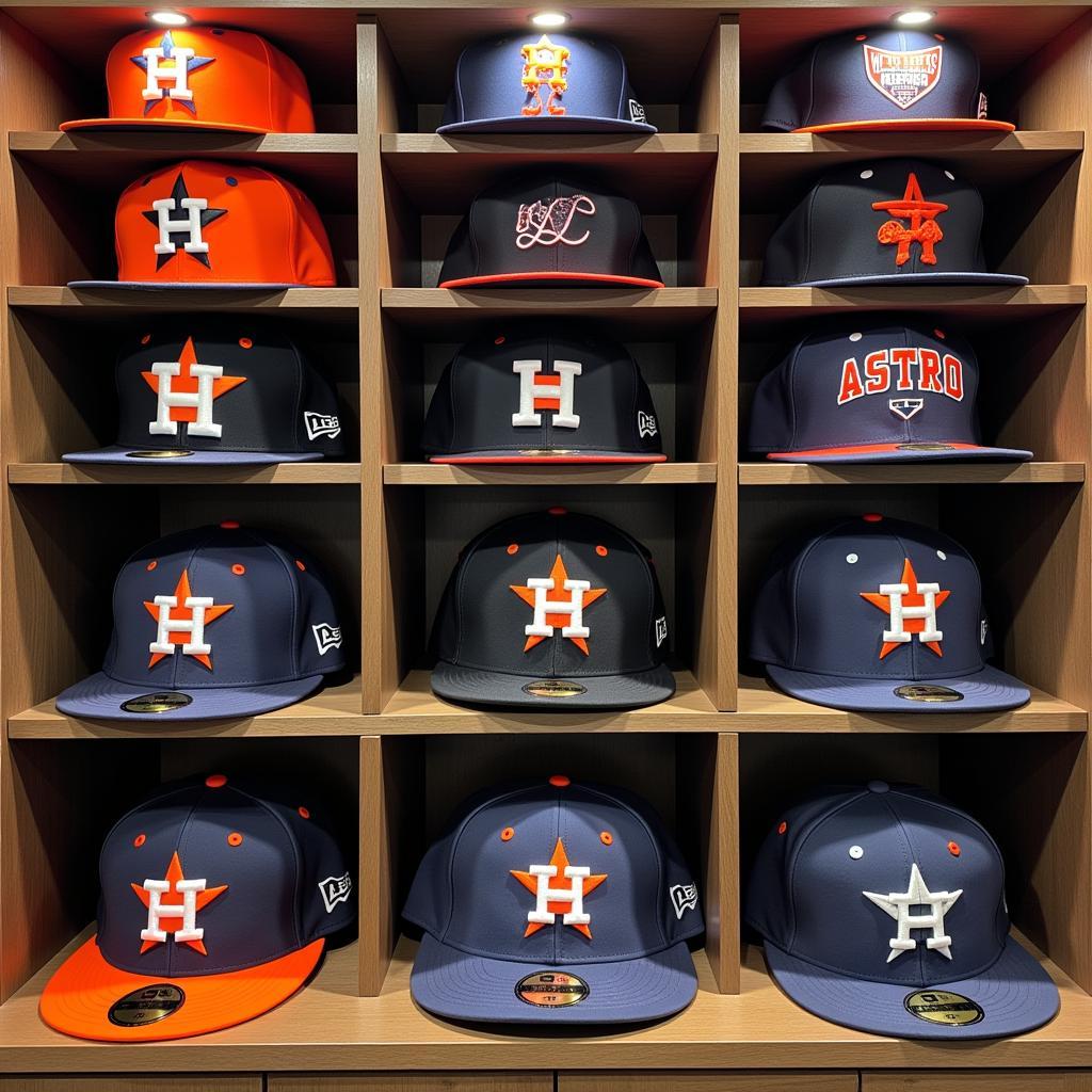 Astros World Series 2022 Hats on Display