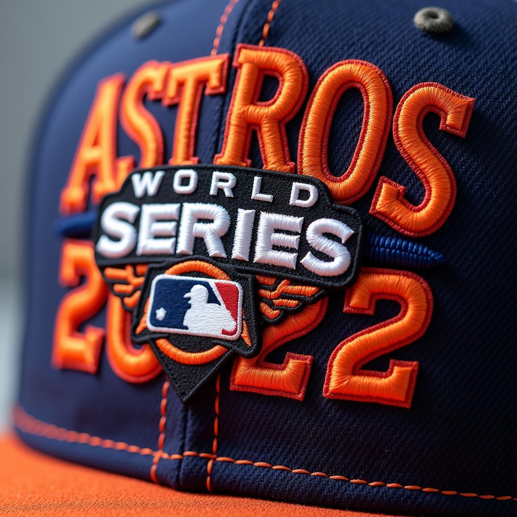 Astros World Series Hat Close-Up