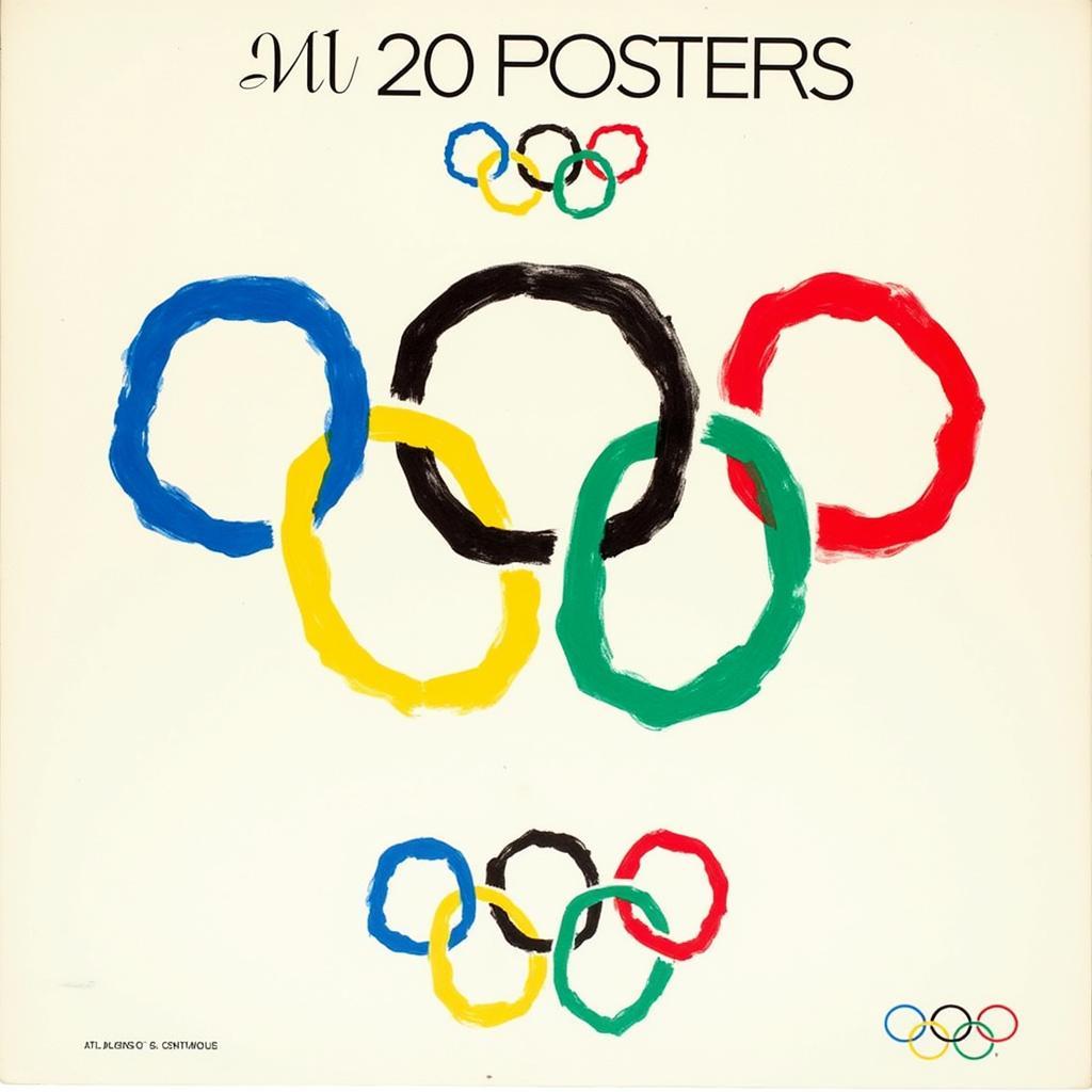 Atlanta 1996 Olympics Poster Commemorative Design