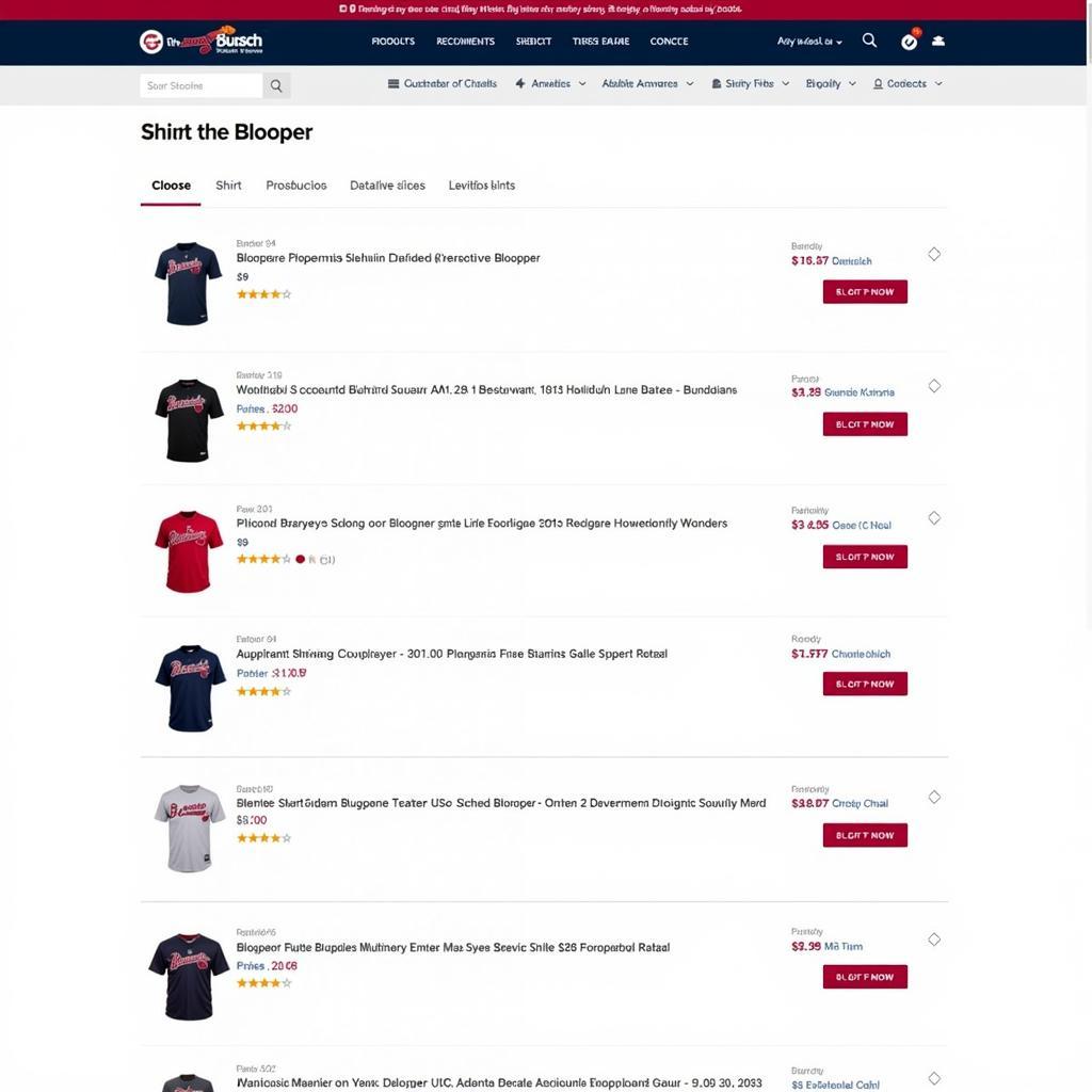 Online store selling Atlanta Braves Blooper shirts