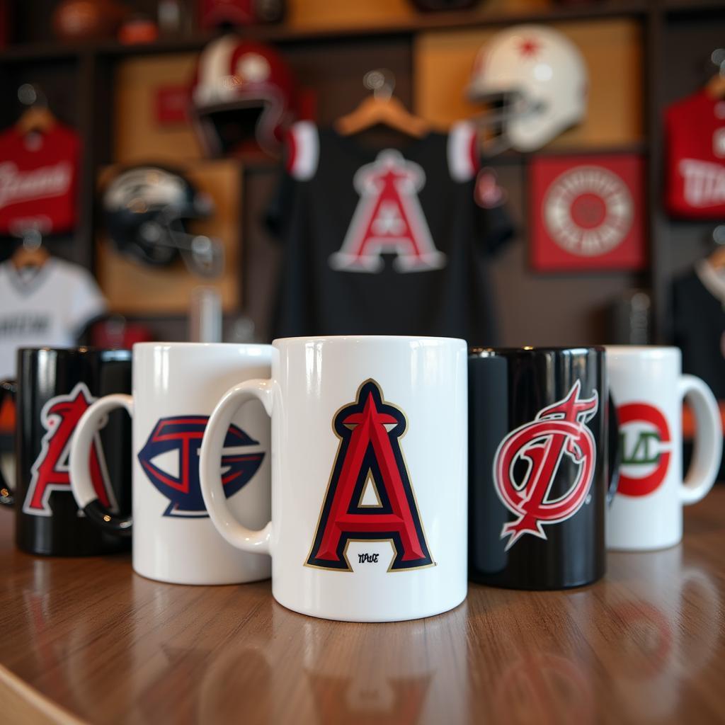 A collection of Atlanta sports team mugs