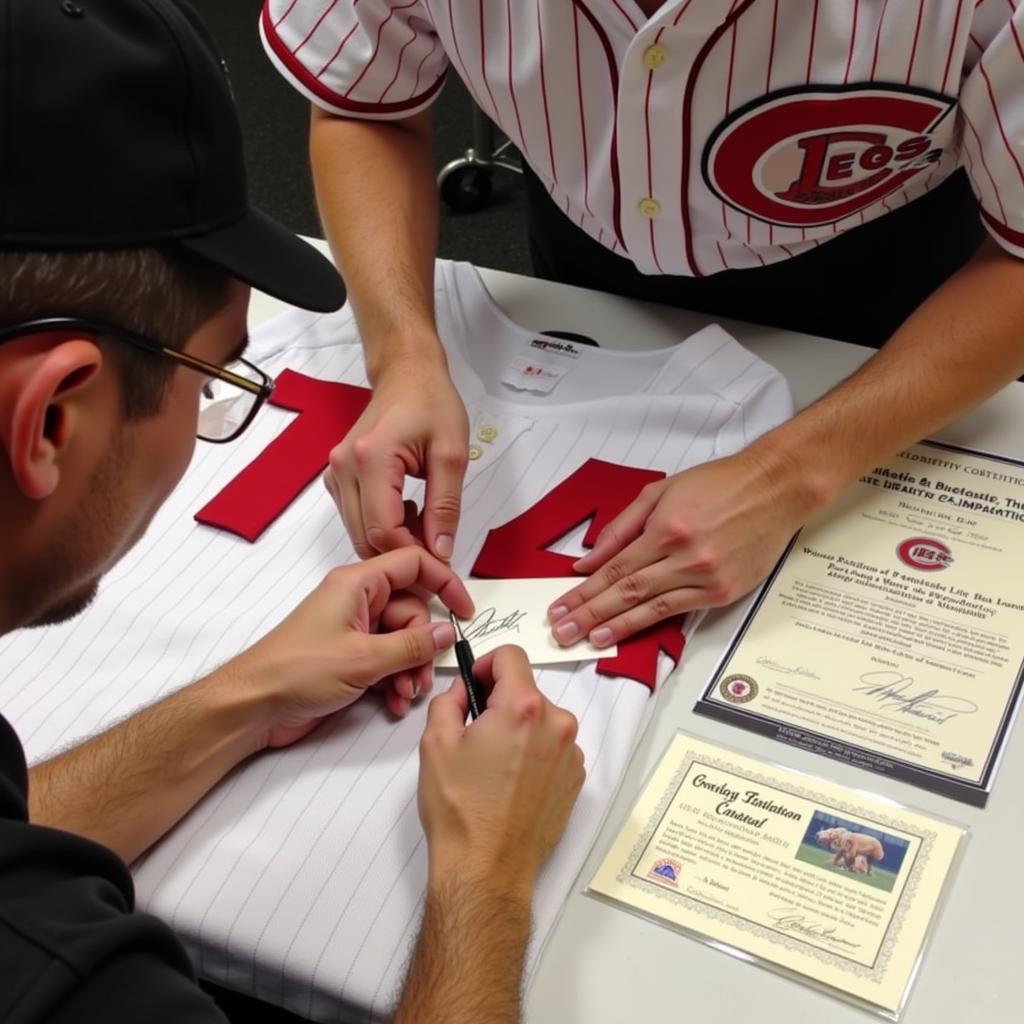 Authenticating a Stan Musial signed jersey