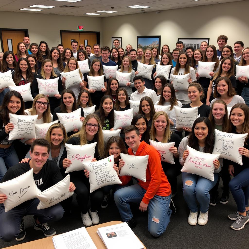 Group Photo at Autograph Pillow Camp