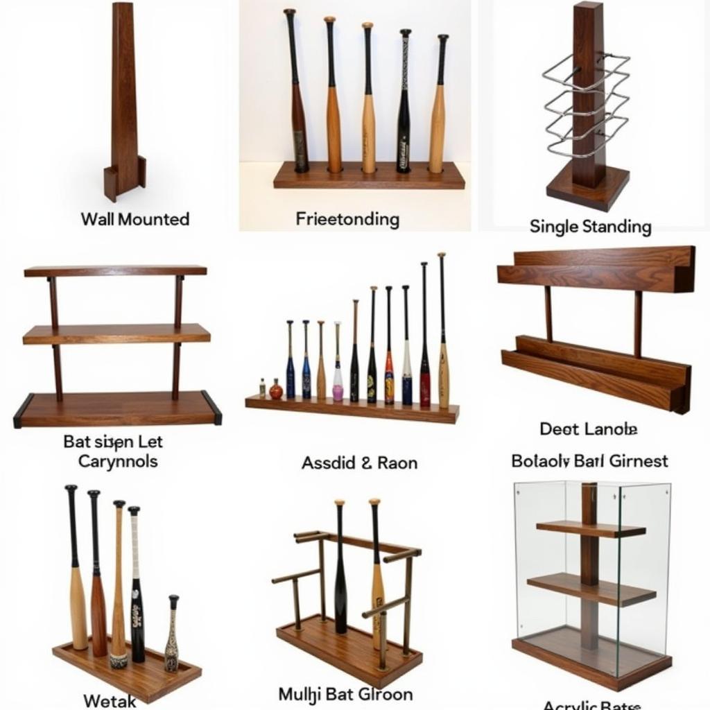 Different Baseball Bat Stand Display Options