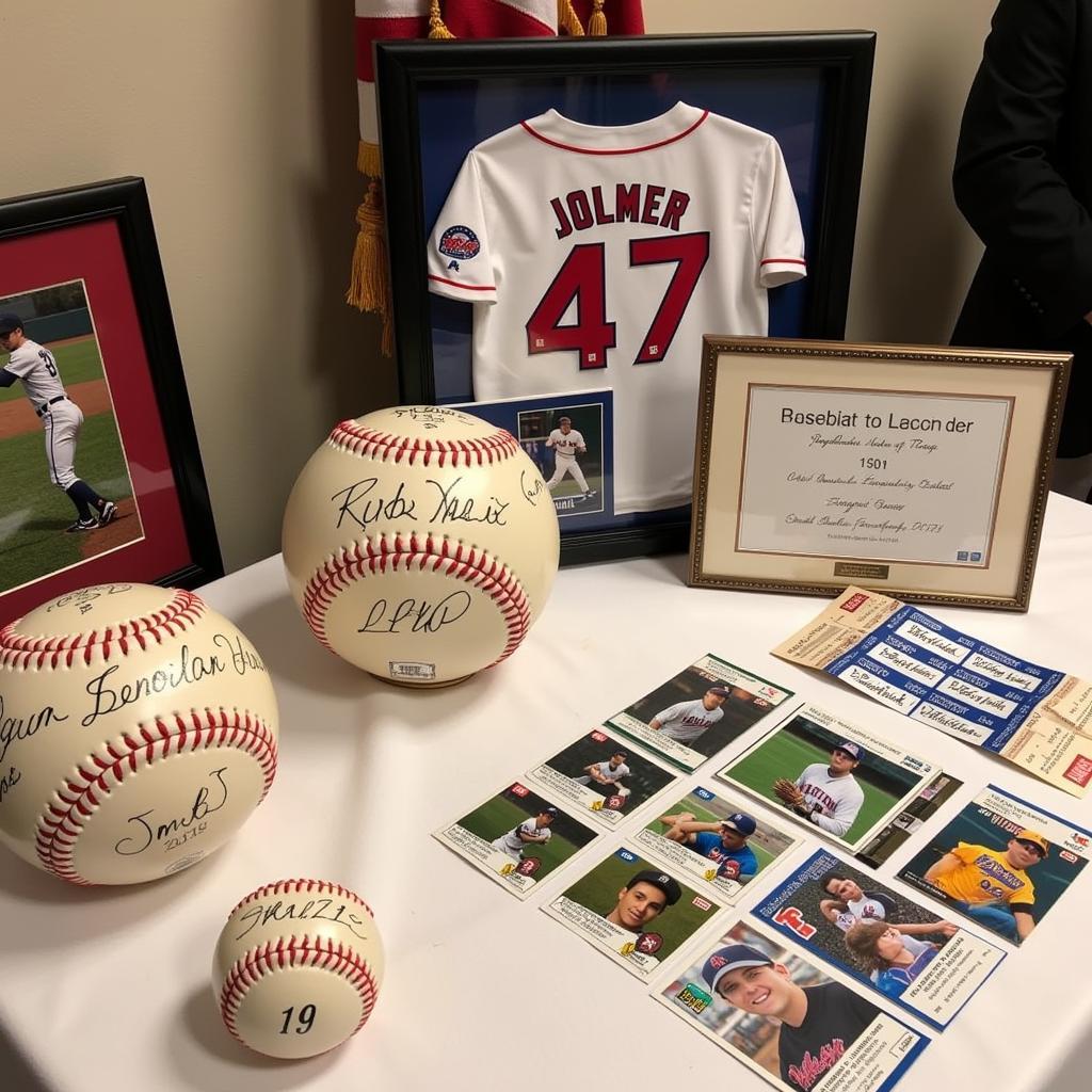 Baseball Funeral Arrangement Memorabilia