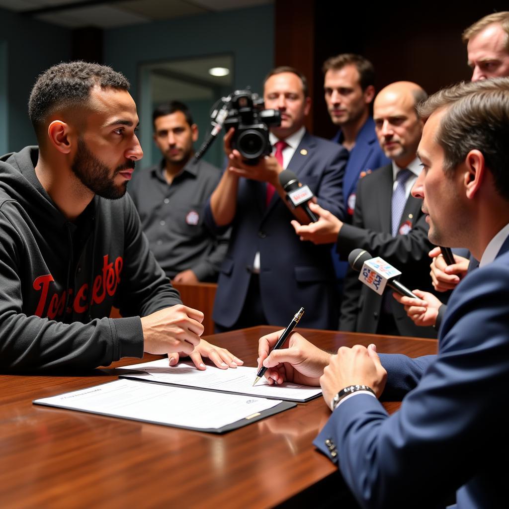 Baseball Player Signing Contract