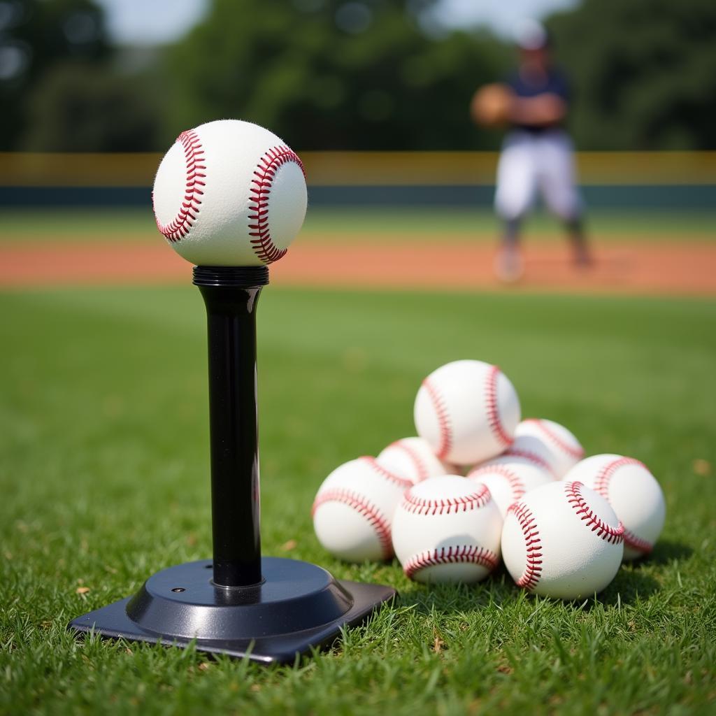 Baseball Training Equipment: Batting Tee and Weighted Balls