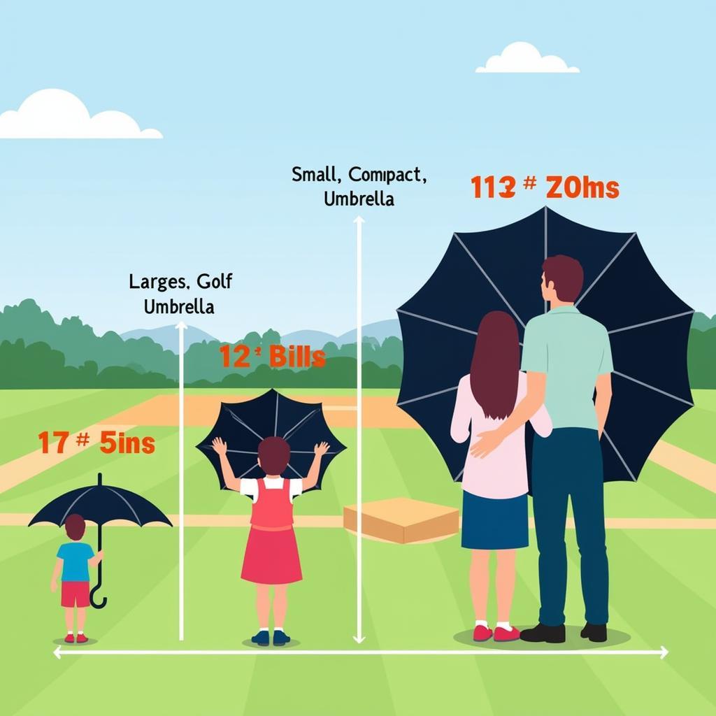 Baseball Umbrella Size Comparison