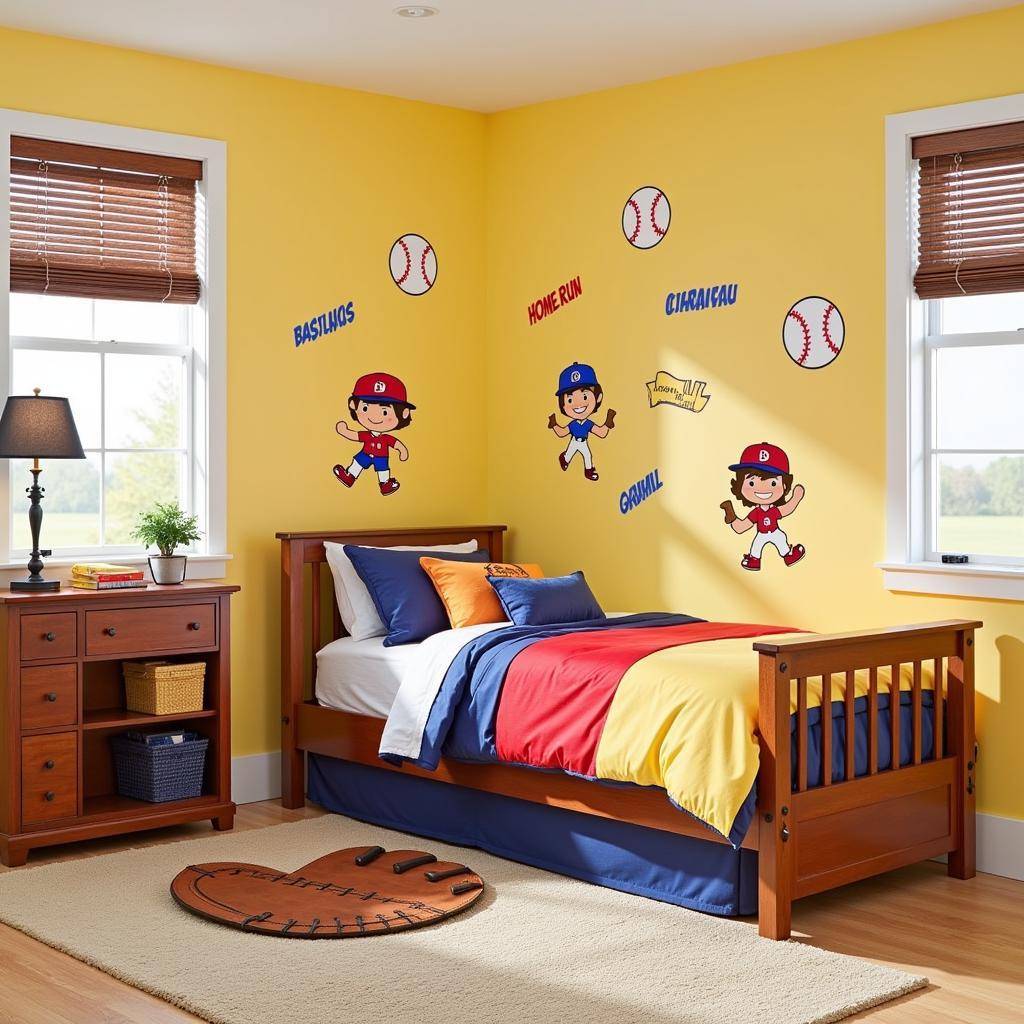 Baseball Wall Stickers for a Kid's Room