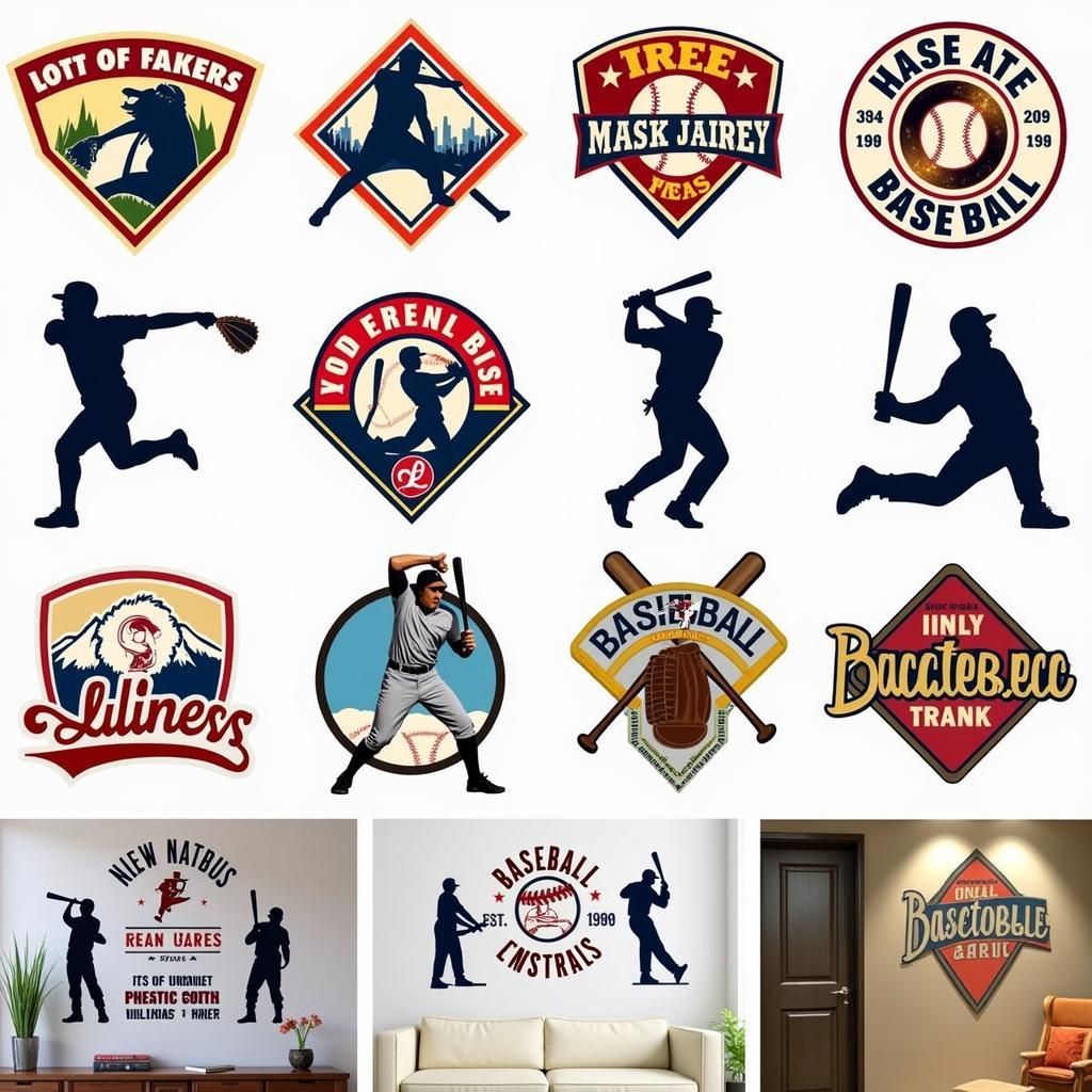 Baseball Wall Stickers Variety