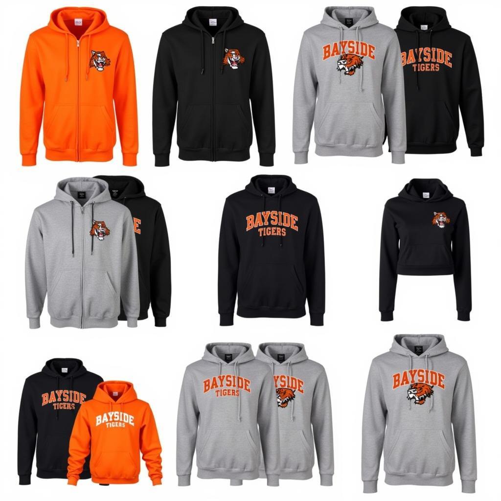 Different Styles of Bayside Tigers Hoodies