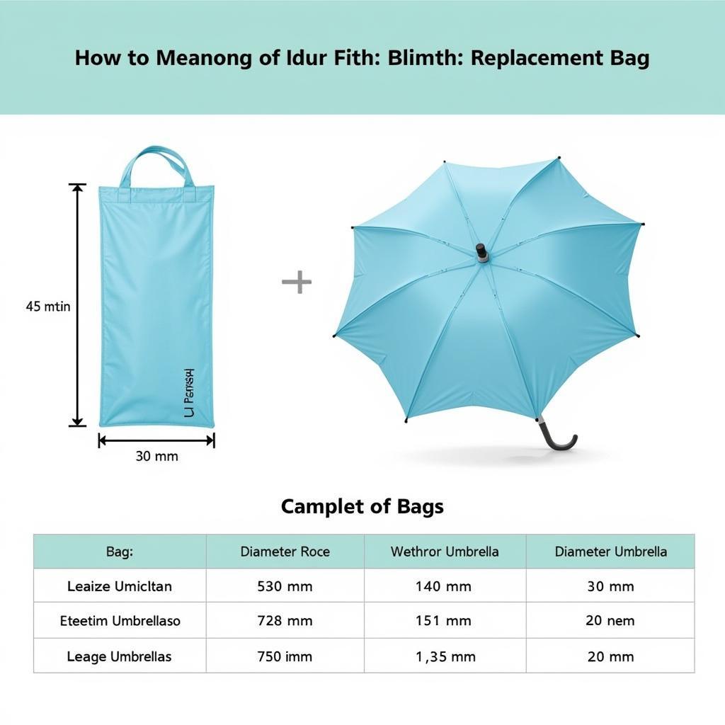 Beach Umbrella Replacement Bag Size Guide