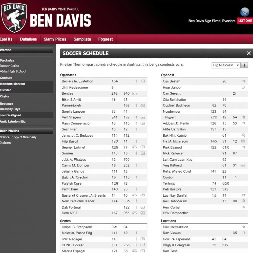 Ben Davis High School Soccer Website