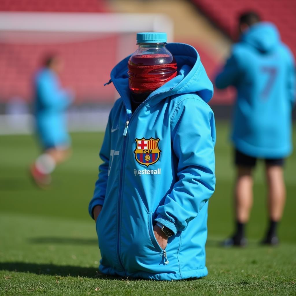 Beverage jacket used during football training